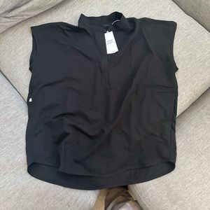 FIGS Rafaela Oversized Scrub Tops for Women — Mandarin Collar, Shirttail Hem